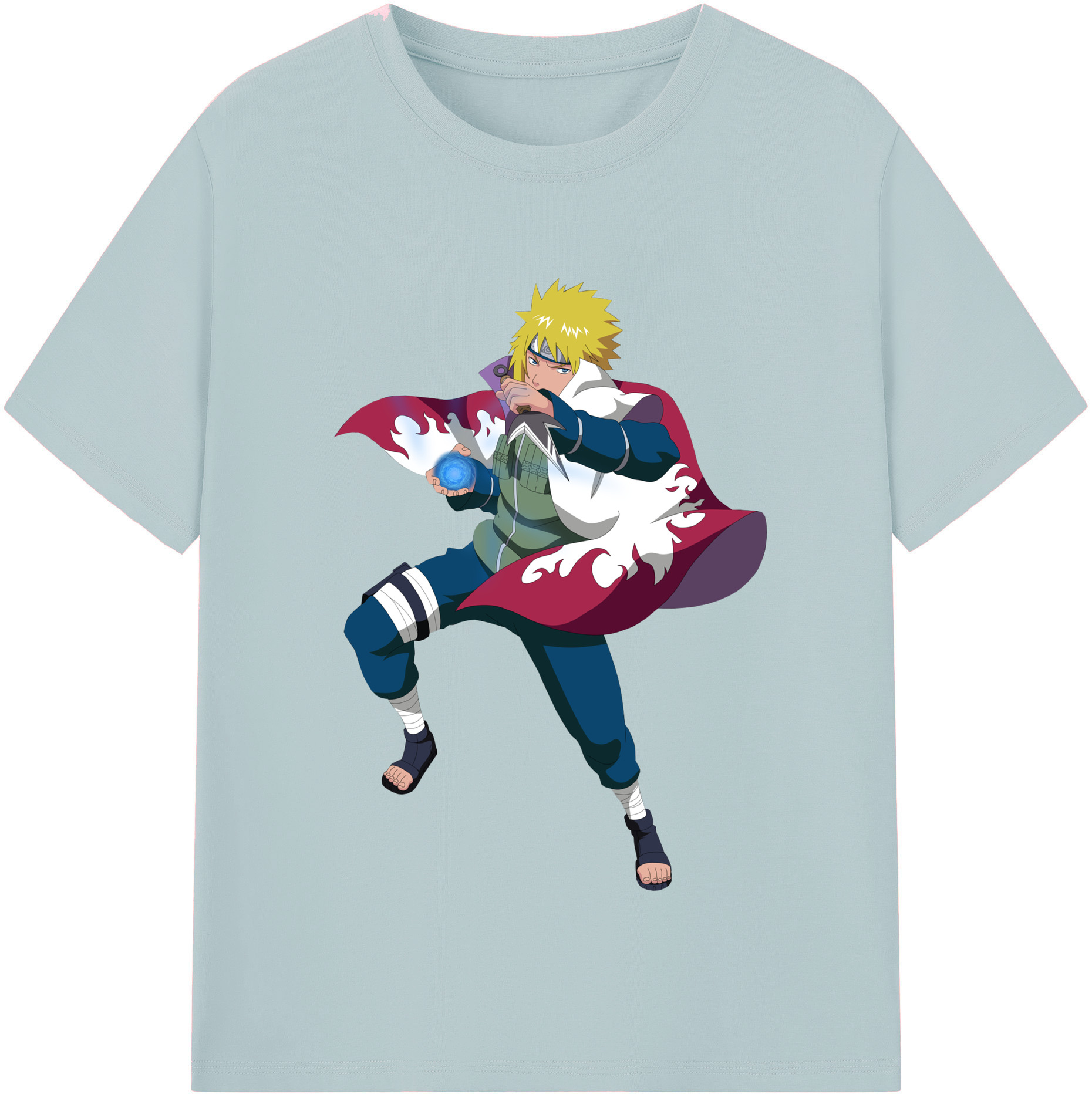 （画像用） NARUTO -ナルト- 波風 ミナト Namikaze Minato 綿100％半袖Tシャツ（フロントプリント）